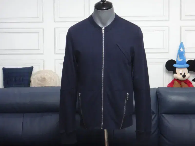 (No. 95) Wooyoung Mi Composition Men's Navy Casual Zip-Up