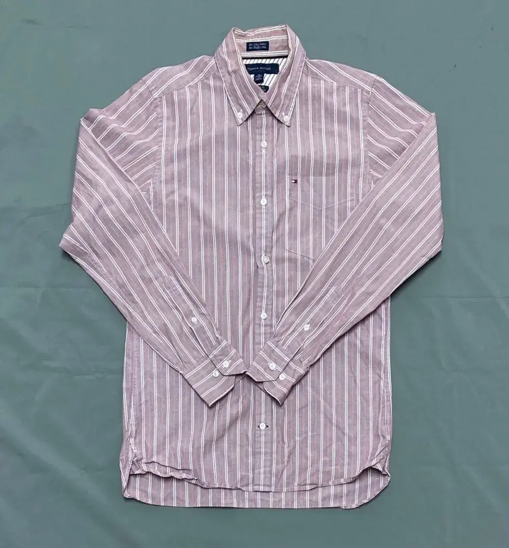 Tommy Hilfiger Long Sleeve Karati Shirt Navy (XS) (stripes)