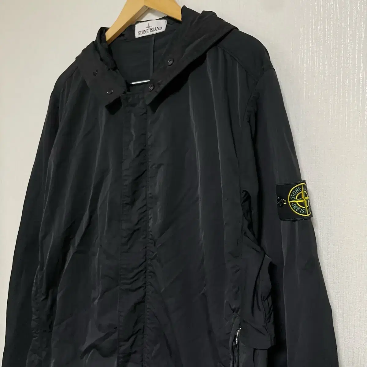 105- stone island 스톤아일랜드 바타비아 나일론 자켓 블랙