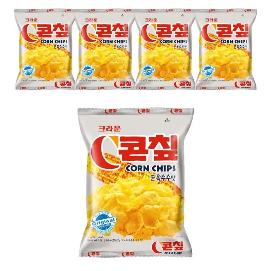 (무료배송) 크라운 콘칩 군옥수수맛 70g 5봉