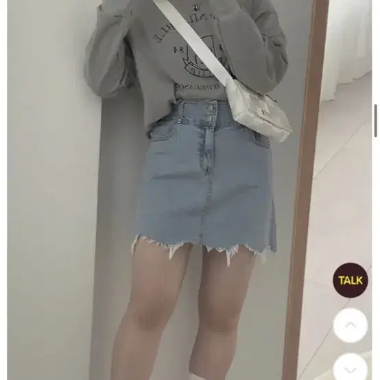 하비언니 데님스커트 연청 s