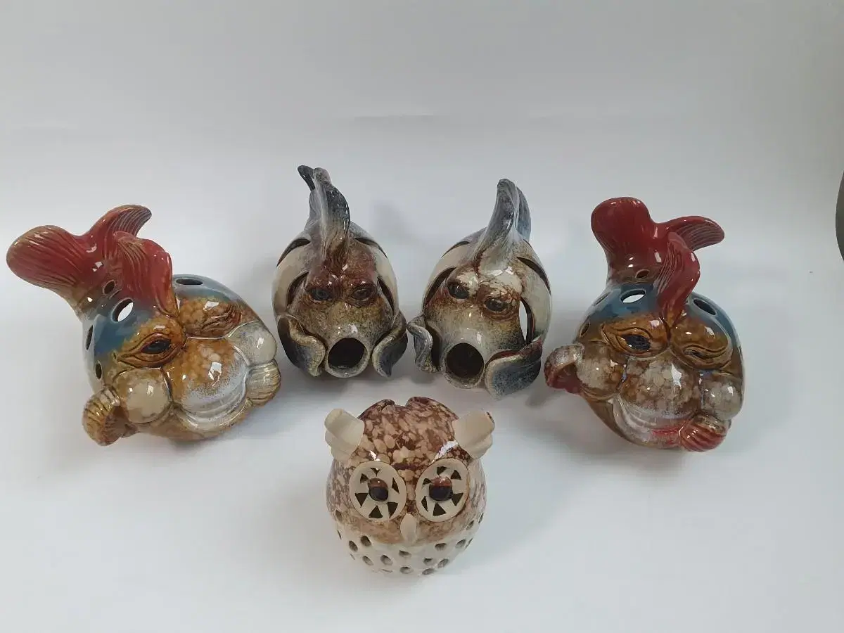 Unused! Ceramic Candle, Scented Candle, Fish, Owl Candle Half-priced Delivery Available
