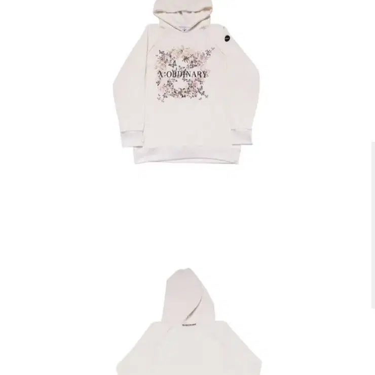 xordianry flower rose hoodie (white)m