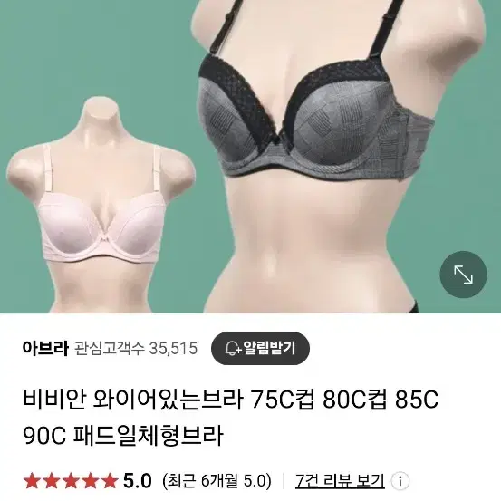 비비안 판도라 와이어 브라 75C