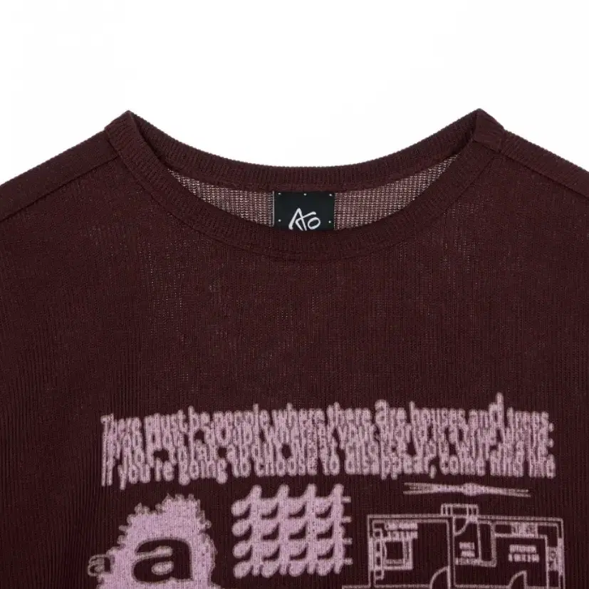 애드오프 GLOBAL VILLAGE KNIT SLEEVE BURGUNDY