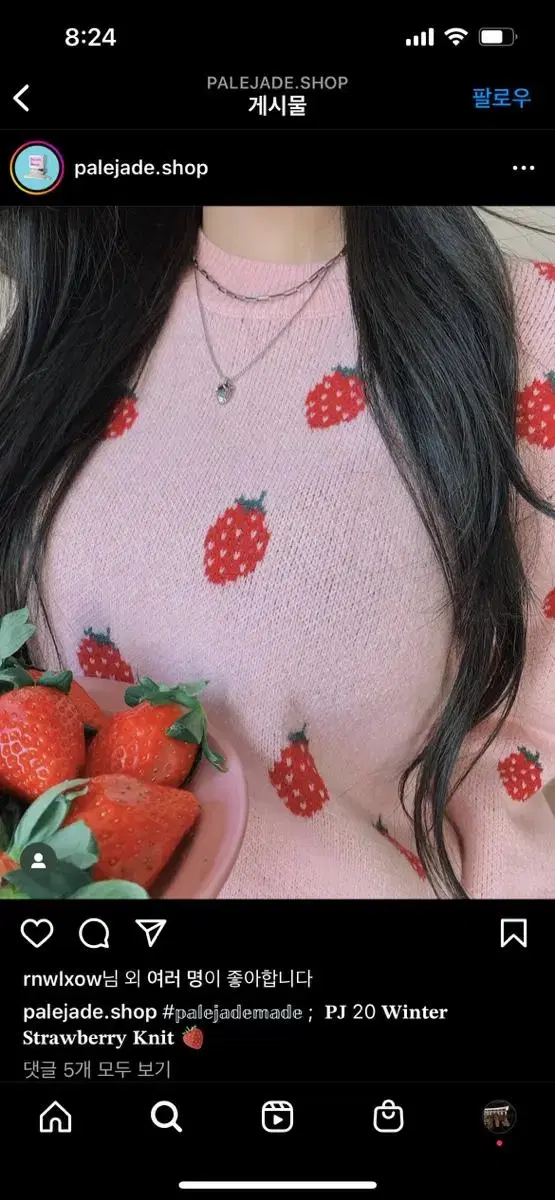 페일제이드 strawberry Sweater