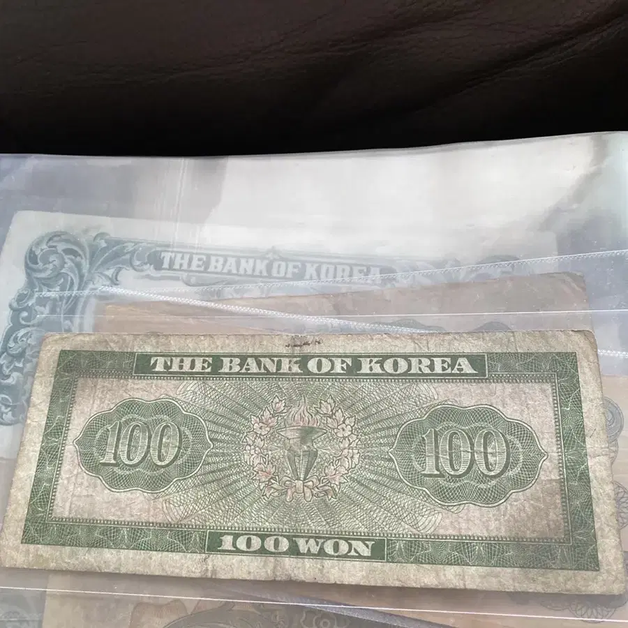 한국은행 영제 100원 극미품 지폐 1962년 가 백원권