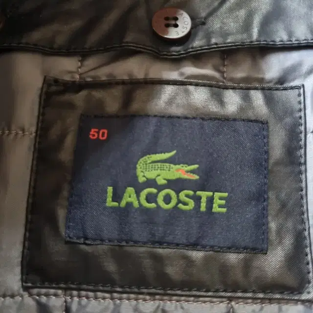 100)라코스테 Lacoste 블랙오일코팅 이중 블루종자켓점퍼