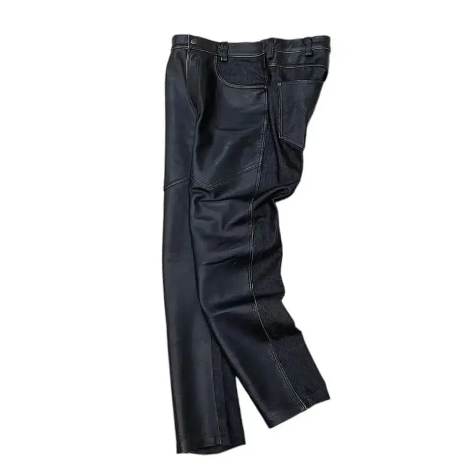 PERI-GORD Cow leather & Denim Pants