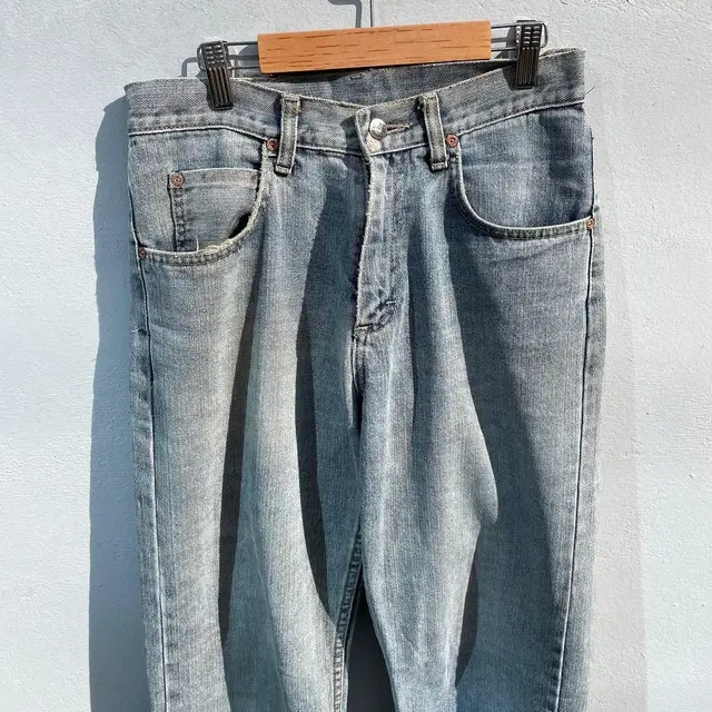 1990s Vintage Lee Grey Blue Denim Pants