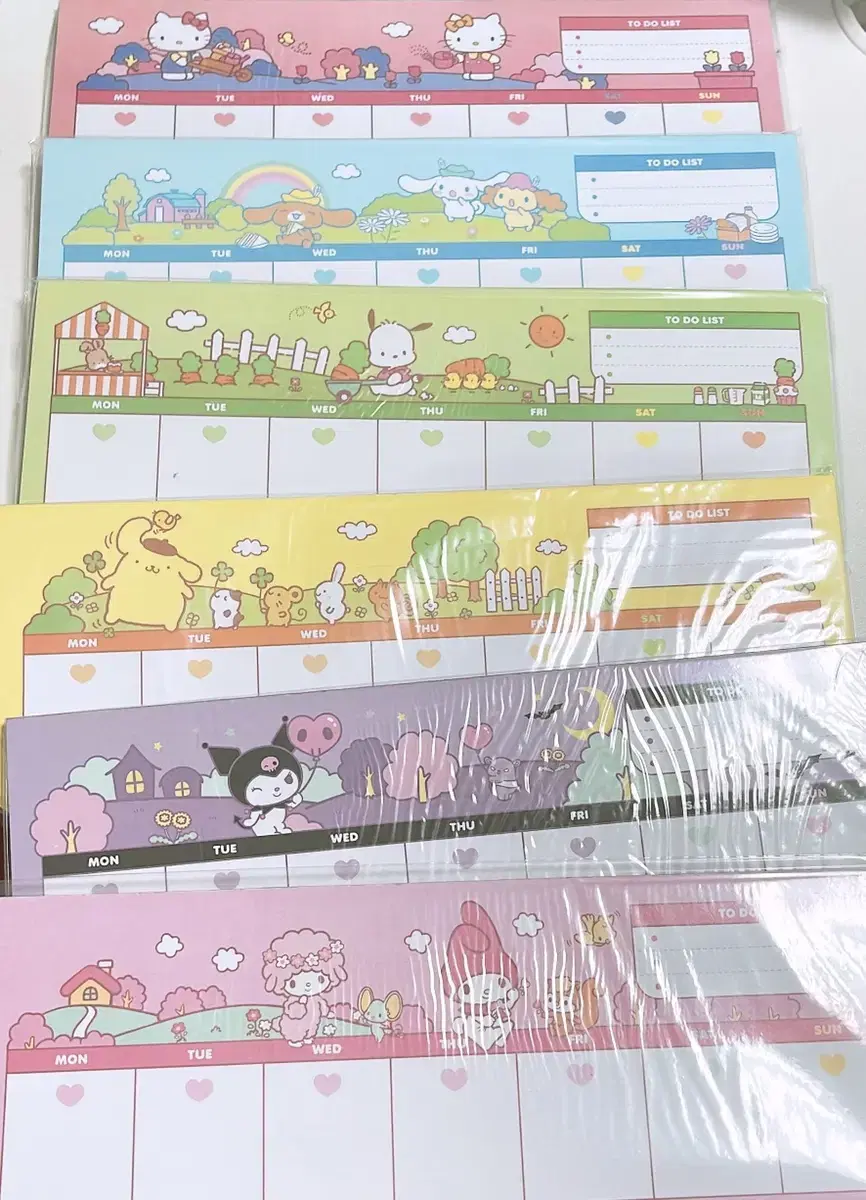 Weekly Planner Pochacco My Melody Kuromi Pompom Purin Cinnamon Roll Kitty