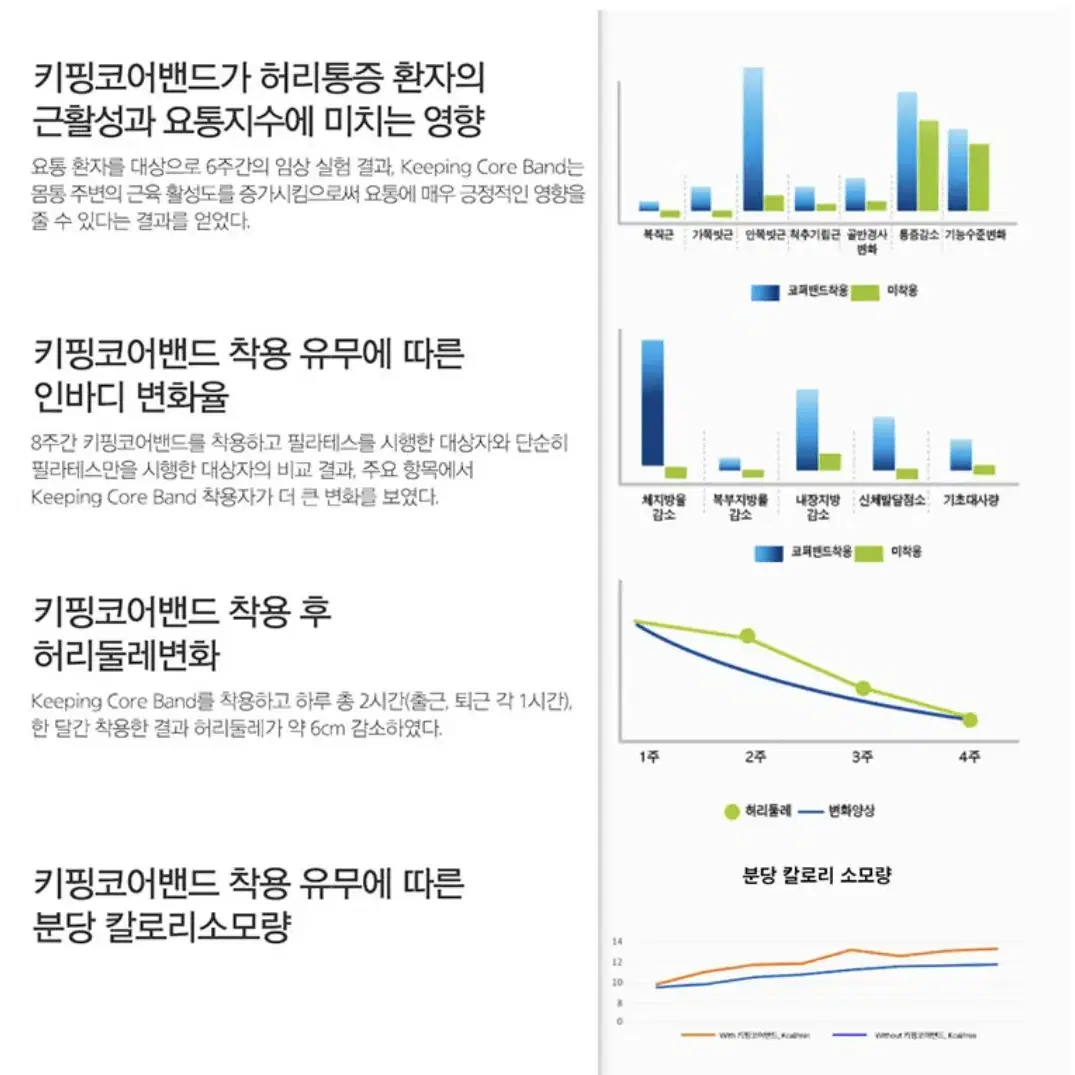 새상품 무배)물리치료사가 만든 키핑코어밴드 자세교정 허리통증 완화 뱃살제