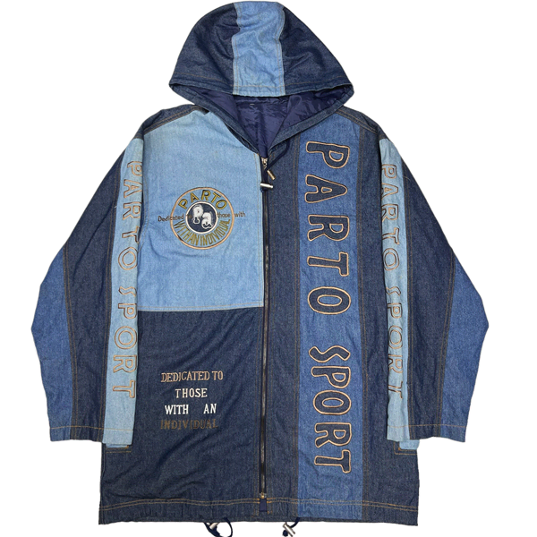 PARTO Pato Sport Big Size Hooded Denim Jacket (XL)