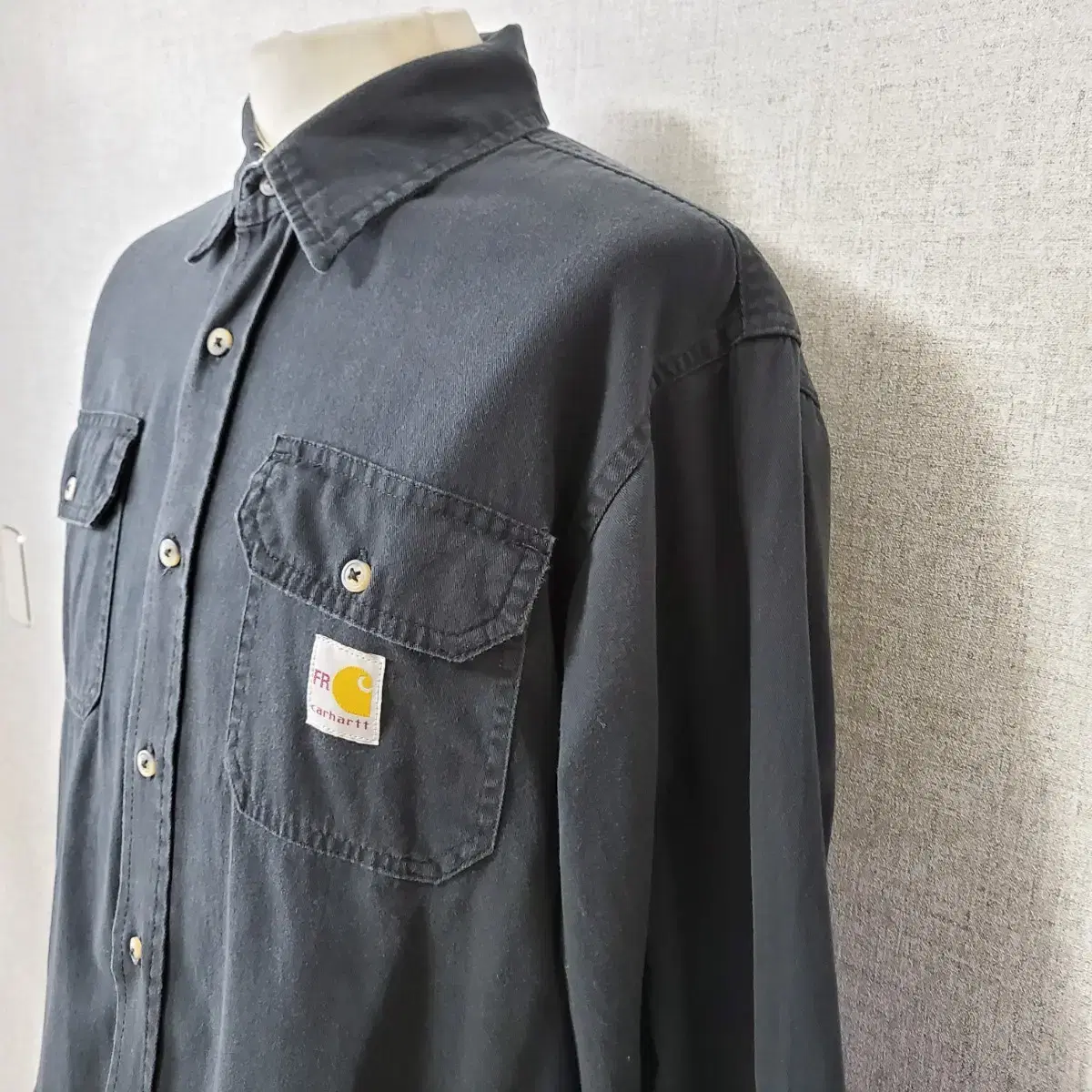 (cw599) M 칼하트 블랙 워크 셔츠.Carhartt