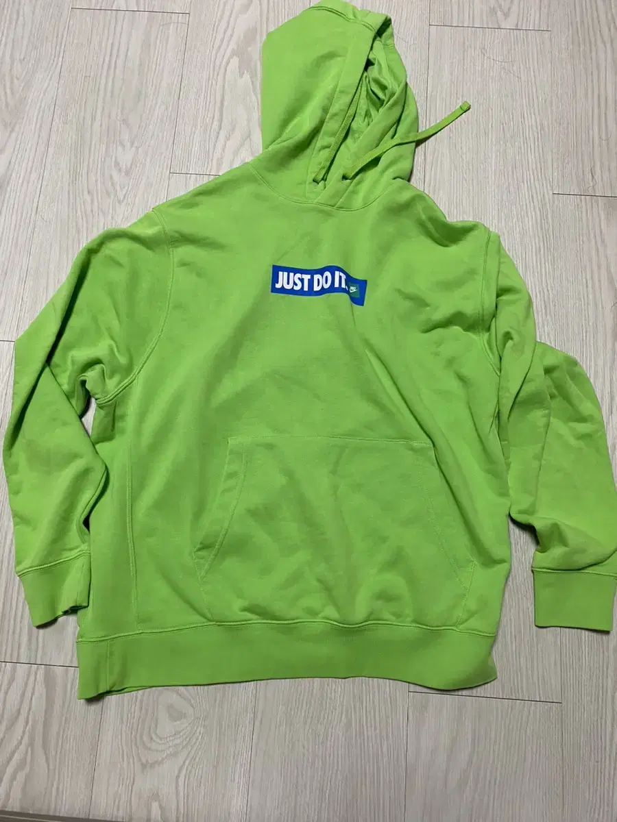 Nike Just Do It Box Logo Hoodie Lime