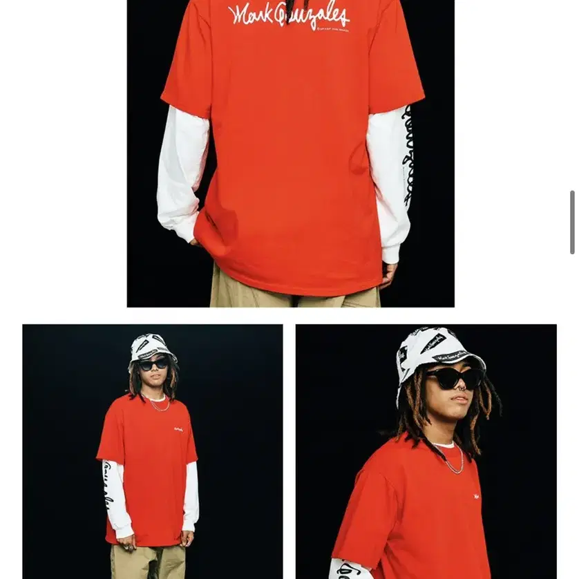 와릿이즌 마크곤잘레스 M/G LOGO T-SHIRTS RED