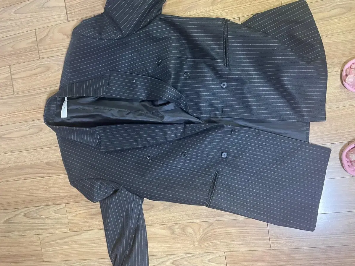 VUIEL Wool striped over-fit jacket size 50 for sale