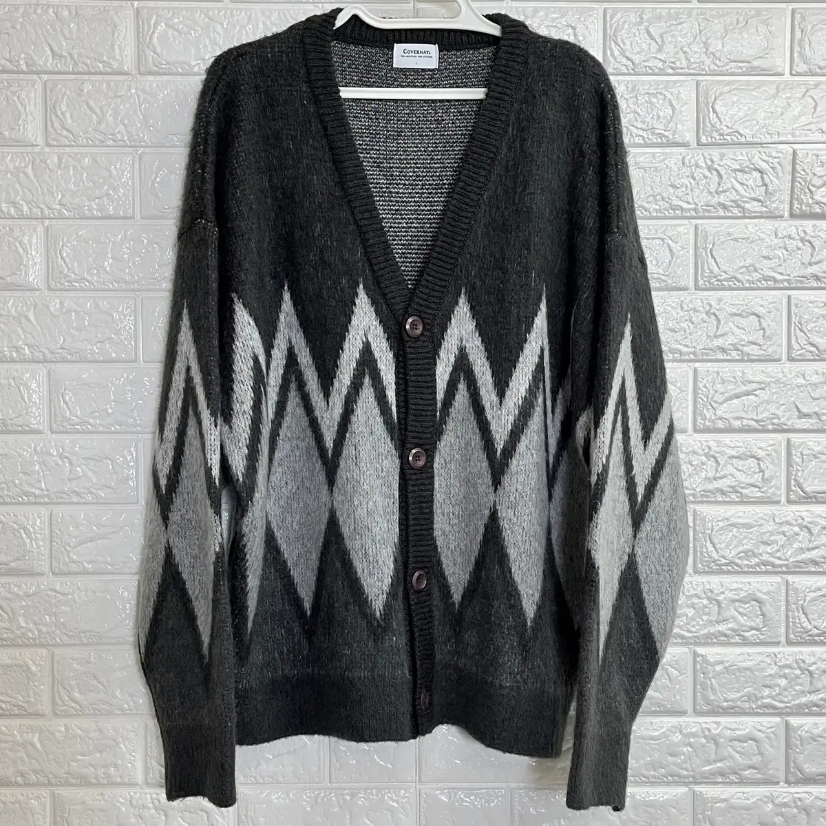 CoverNet Argyle Cardigan L