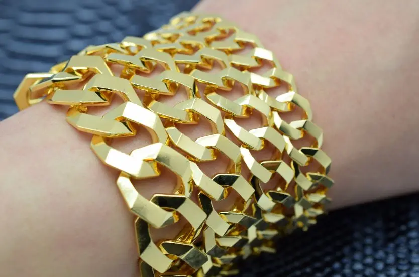 # min pattern octagonal bracelet 5 kinds men gold bracelet plated bracelet plated necklace gold bracelet
