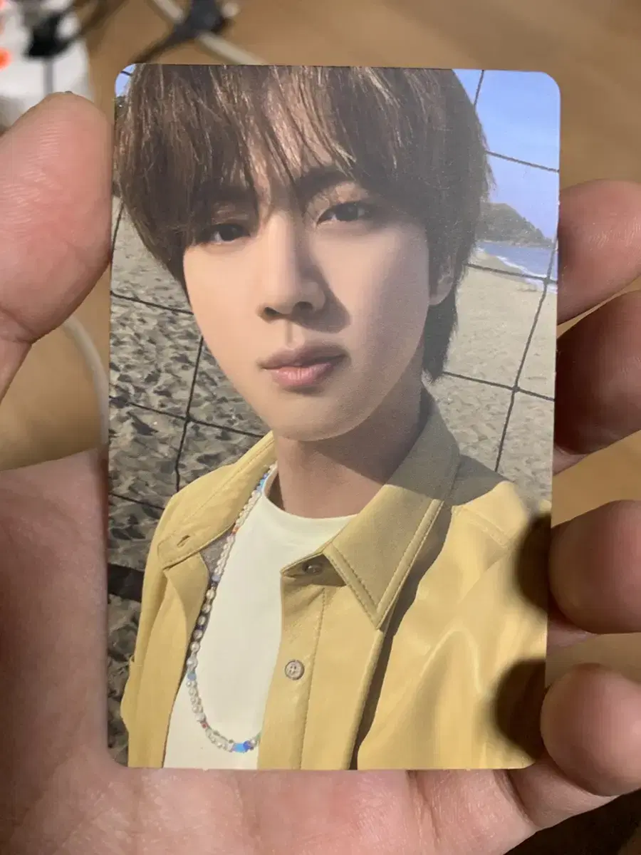 Bangtan stone jin butter peach version photocard