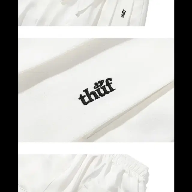 새상품) 텔미하유필 THUF 떠프 slip wide pants white