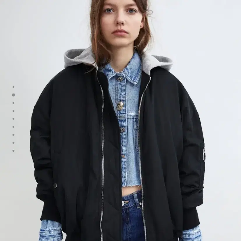 자라 (ZARA) 후드 오버사이즈 재킷 xs