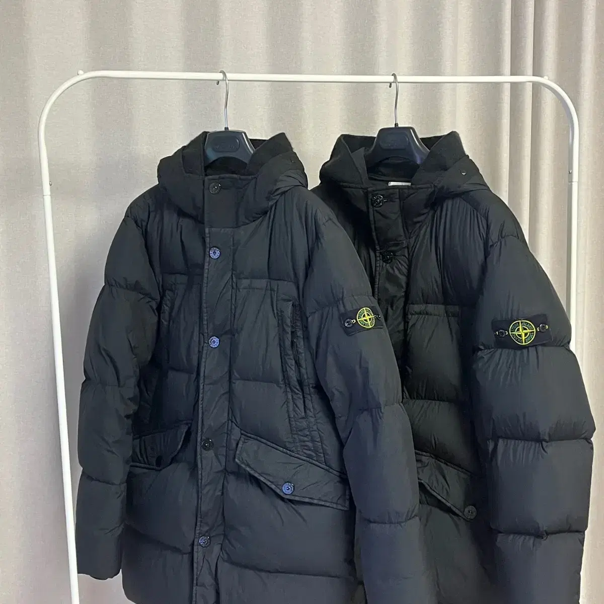 Price Reduced) Stone Island Crinklaps Long Padded Black Couple's