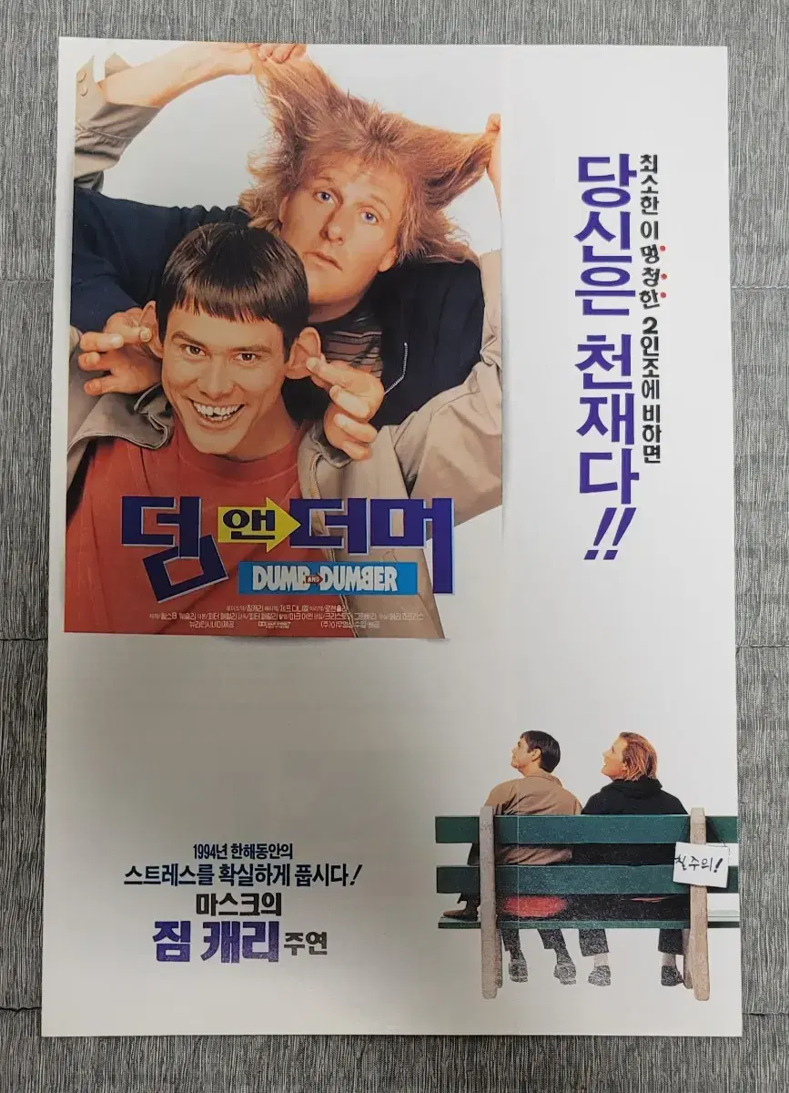 [영화팜플렛] 덤 앤 더머 전단지 (1994) 짐캐리 제프다니엘스