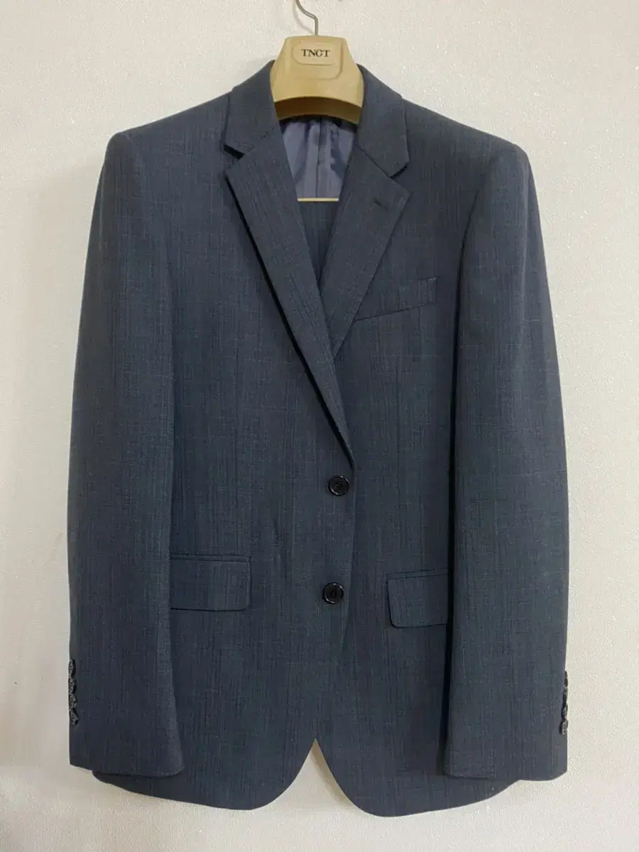 TNGT Wool-blend checked suit in gray