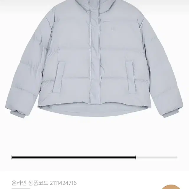 ck 그레이 로고 다운 숏 푸퍼 자켓 (size: xs)