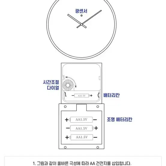 감성 인테리어 무선 무소음 달 LED벽시계 거실 인테리어벽시계