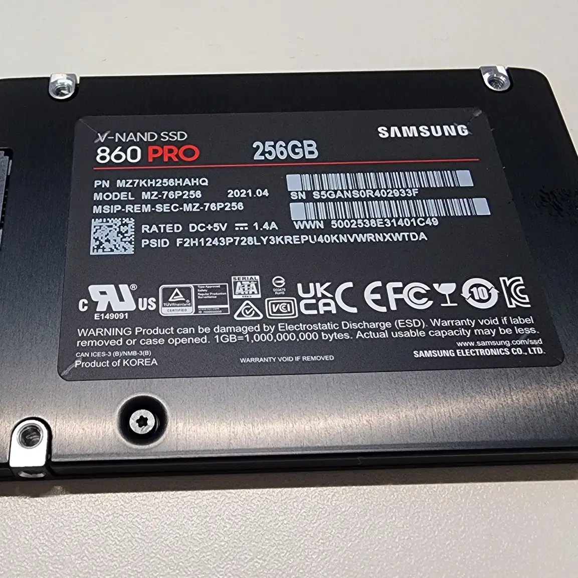 삼성전자 860 Pro 256GB / SSD V-NAND 판매 합니다.