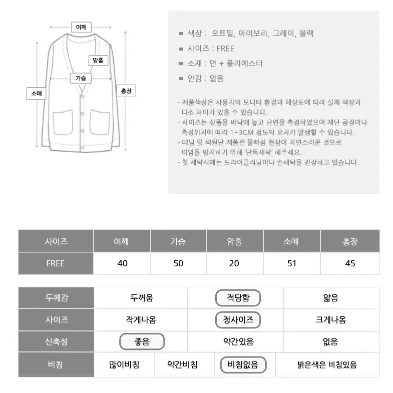 꽈배기 니트 가디건 4컬러