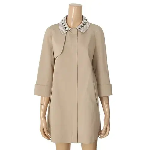 Renibon Jewel Kara Trench Coat Beige Black 2 colors