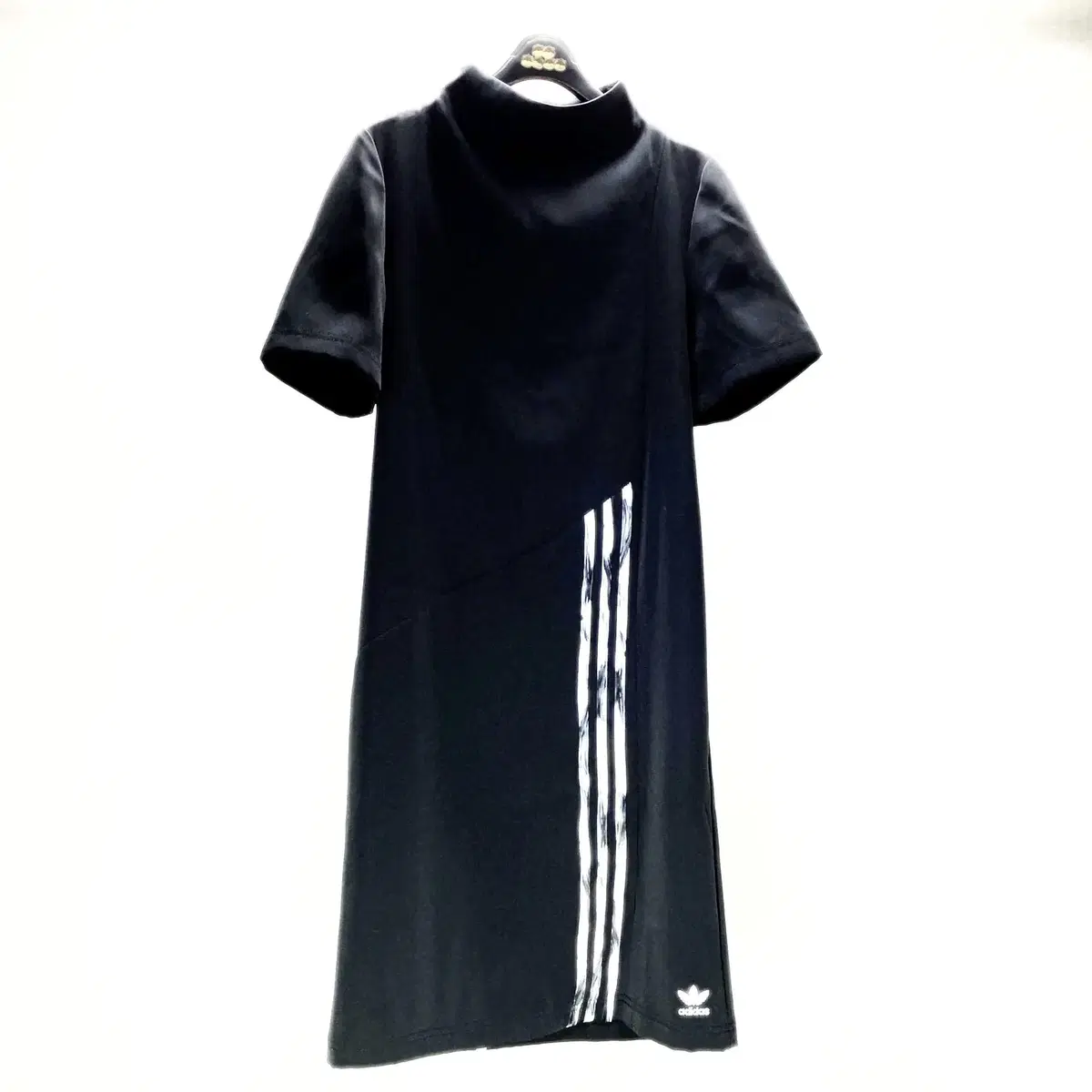 [XS 44-55] KR Adidas 아디다스 블랙 스판덱스 미디드레스