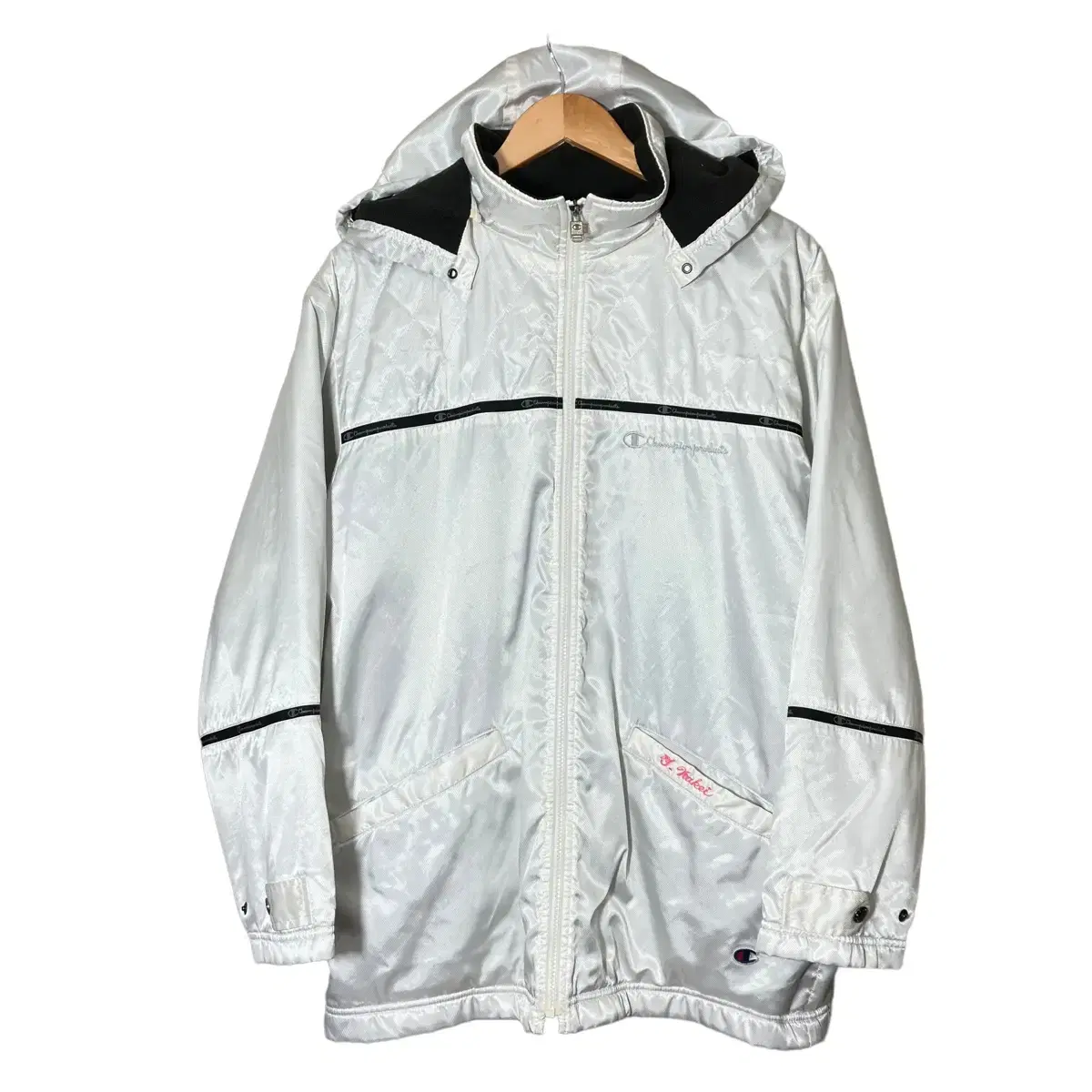 Champion Windbreaker M Vintage Bar M White