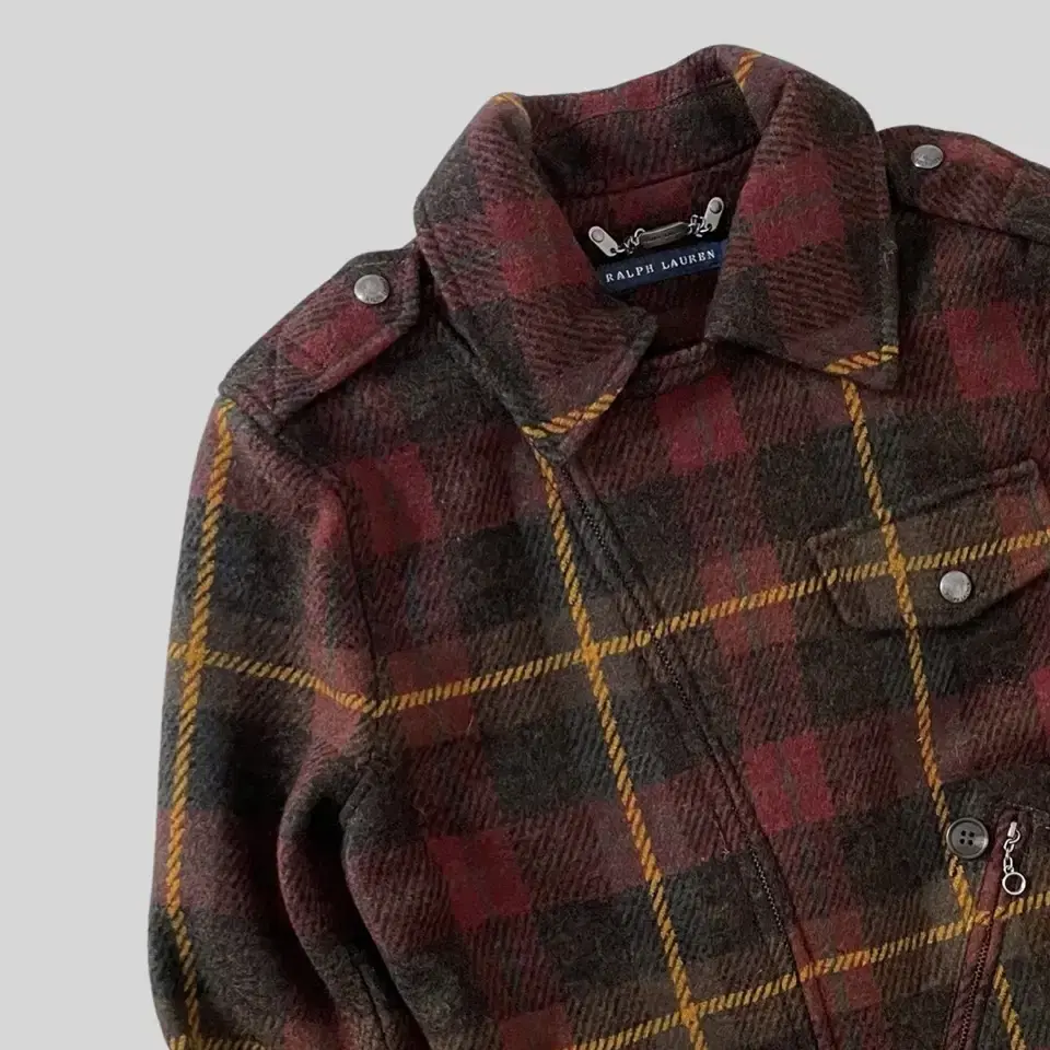 Ralph Lauren unbalanced check wool jacke