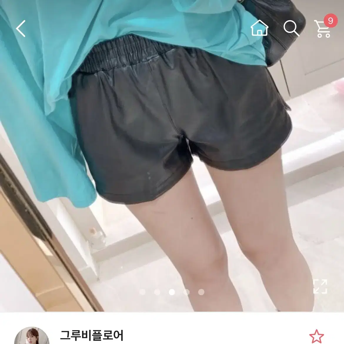 에이블리 여성의류 가죽 숏팬츠 새상품