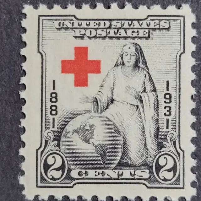 (미국우표)1931년 적십자창립50주년기념 우표Red Cross of