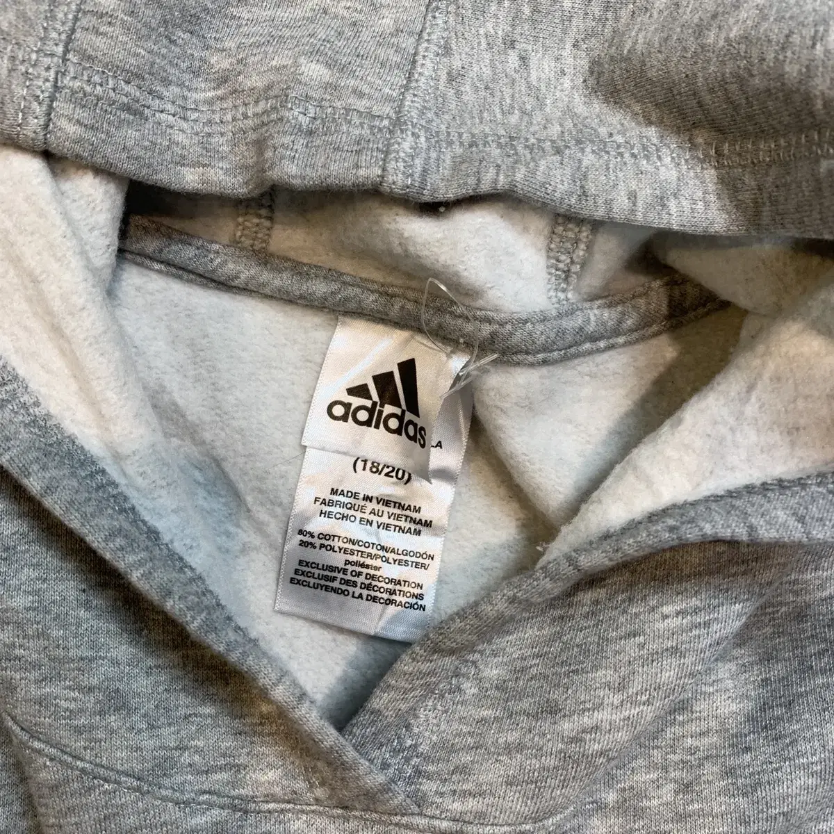 adidas 아디다스 배색 라인 후드티