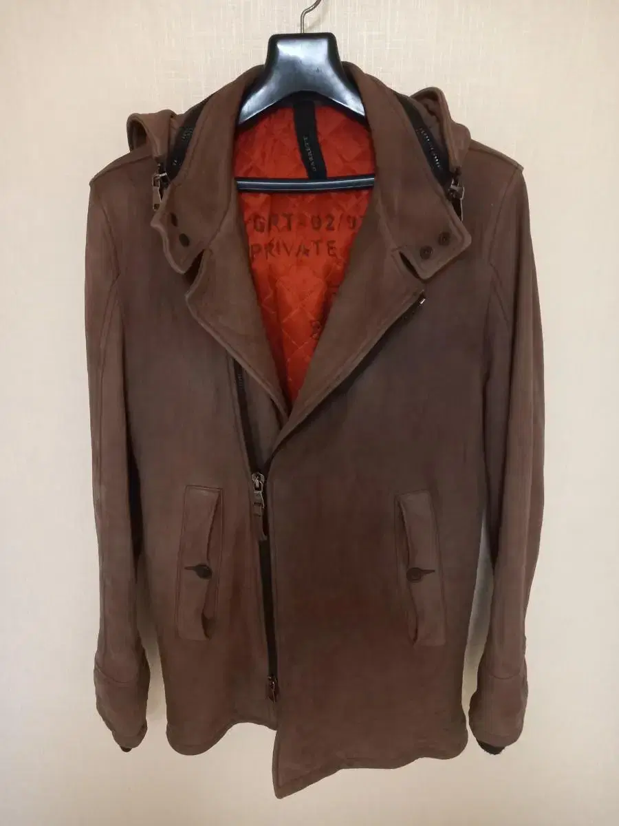 [COEVO] Garrett Natural Sheepskin Half Jacket Slender 100% Leather