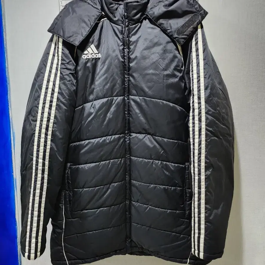 (105,XL) adidas 아디다스 두꺼운 반롱점퍼 ! 모자분리가능O