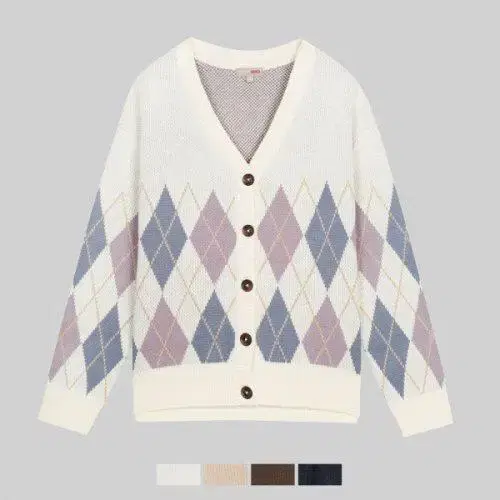 Spao Argyle Cardigan