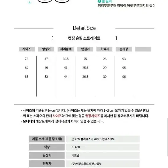 <균일가> 스파오 슬림진 컷팅진 34,86