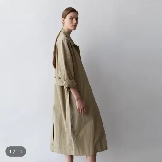 모노하 NC long trench coat 화이트