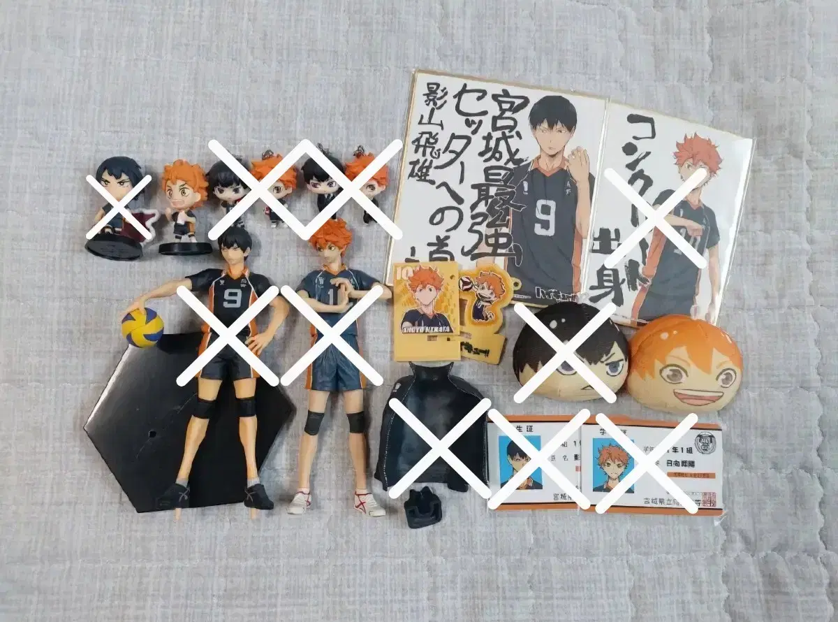 Haikyuu Kageyama hinata Figures keyring Karakore Manju Colored paper Student ID card Buraka