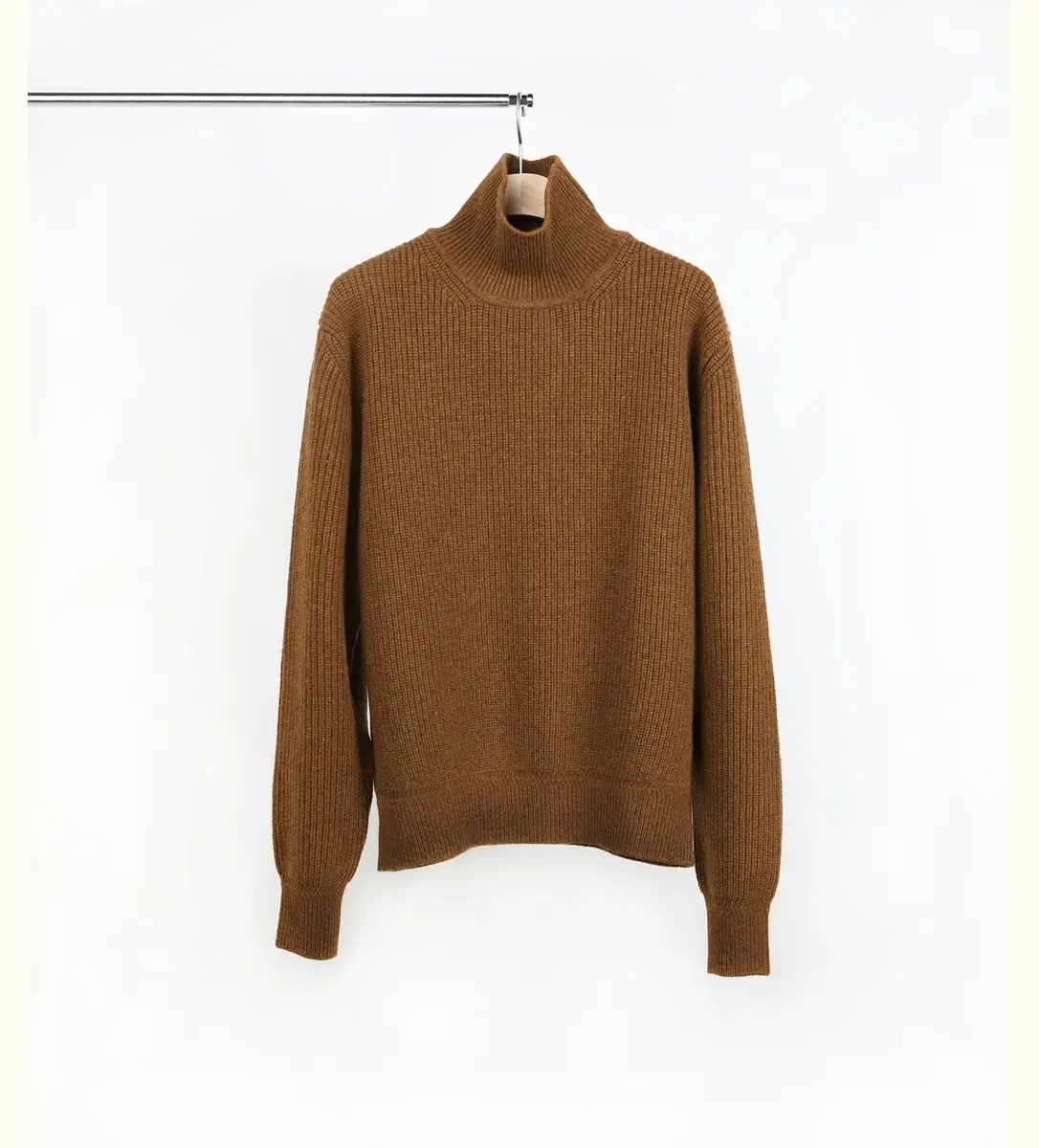 EarsAgainstGo SIENNA Melange Brown Loverwool Knit Turtleneck