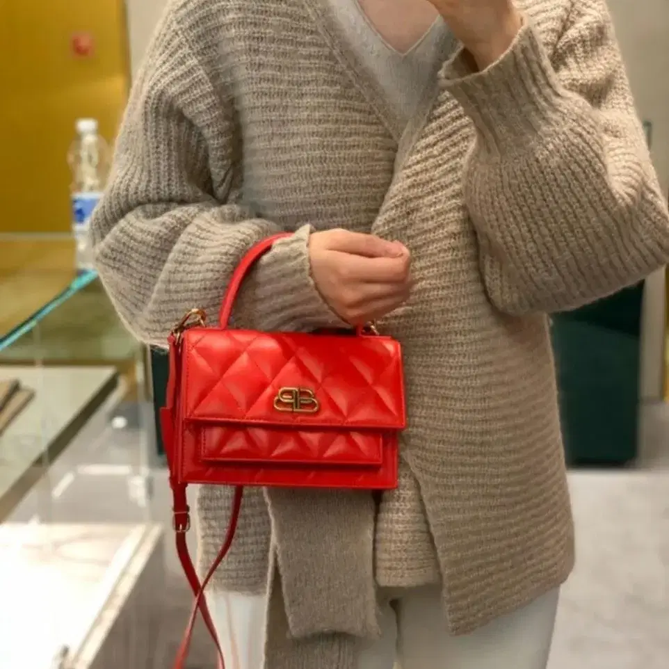 Balenciaga(발렌시아가) 580640 레드 레더 샤프 XS 사이즈