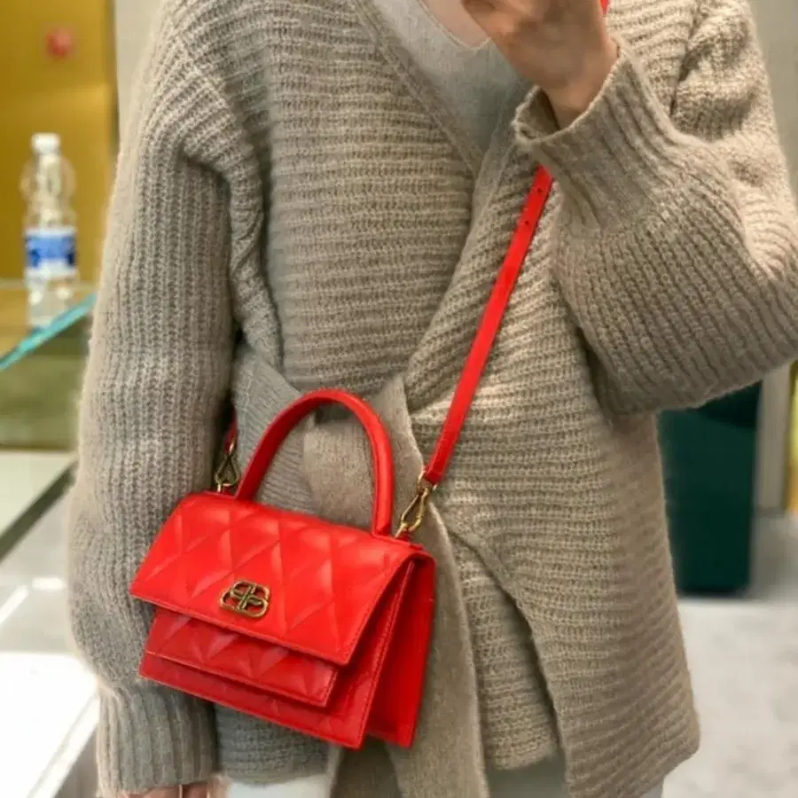 Balenciaga(발렌시아가) 580640 레드 레더 샤프 XS 사이즈