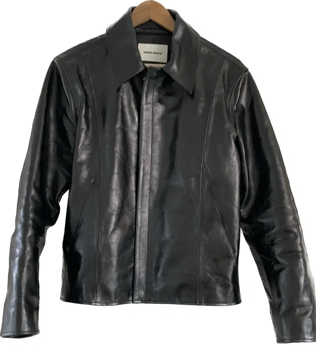 Insilence Crop Leather Jacket